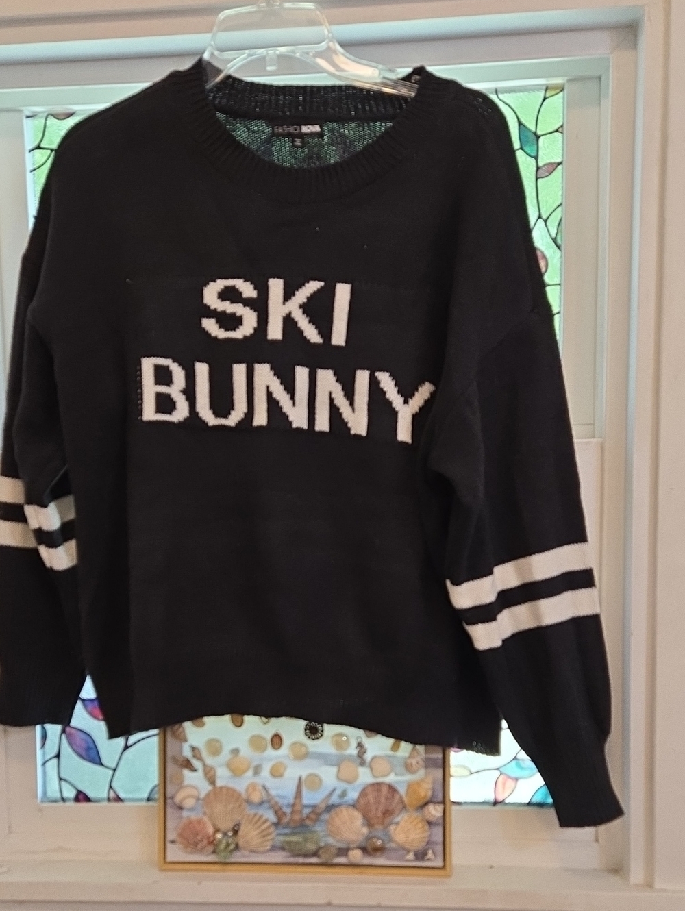 Black Ski Bunny Sweater